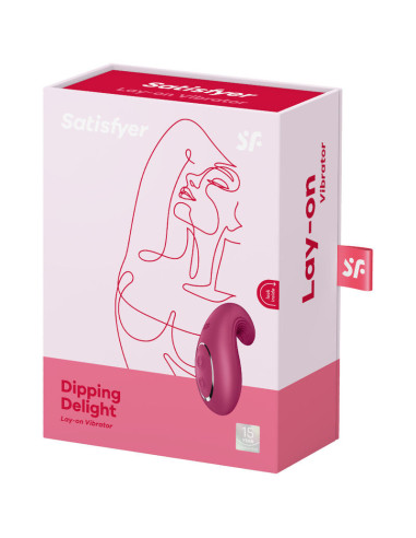 SATISFYER  - DIPPING DELIGHT LAY-ON VIBRATOR RED
