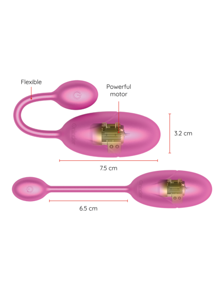 ONINDER - TOKIJO VIBRUOJAMAS KIAUŠINIS ROŽINIS 7,5 X 3,2 CM NEMOKAMA PROGRAMĖLĖ