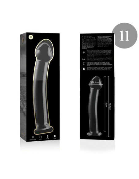NEBULA SERIES BY IBIZA – 11 modelio dildo, borosilikatinis stiklas, skaidrus, 16 cm, 0–3 cm