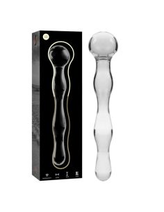NEBULA SERIES BY IBIZA – 13 modelio dildo, borosilikatinis stiklas, skaidrus, 18 cm, storis – 3,5 cm