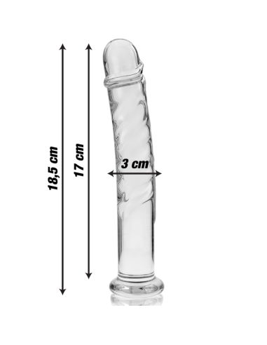 NEBULA SERIES BY IBIZA – 16 modelio dildo, borosilikatinis stiklas, skaidrus, 18,5 cm, 0–3 cm