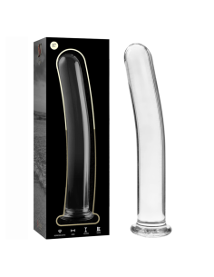 NEBULA SERIES BY IBIZA - MODEL 17 DILDO BOROSILICATE GLASS CLEAR 18.5 CM -O- 3 CM
