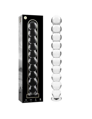 NEBULA SERIES BY IBIZA - MODEL 22 DILDO BOROSILICATE GLASS CLEAR 21.5 CM -O- 2.5 CM