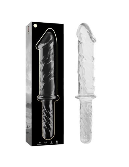 NEBULA SERIES BY IBIZA – 24 modelio dildo, borosilikatinis stiklas, skaidrus, 28,5 cm, skersmuo – 5 cm
