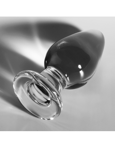 NEBULA SERIES BY IBIZA - MODEL 3 ANAL PLUG BOROSILICATE GLASS TRANSPARENT 11 CM -O- 5 CM