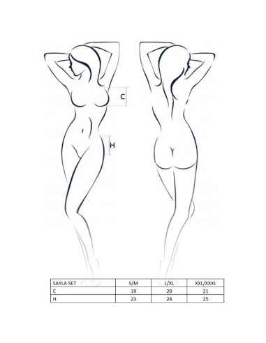 AISTRA - MOTERIMS SAYLA KOMPLEKTAS JUODAS DYDIS S-M