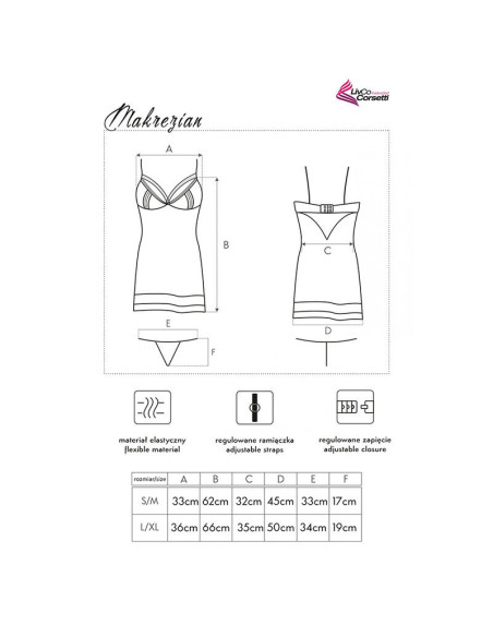 LIVCO CORSETTI FASHION - MAKREZIAN LC 90545 MARŠKINĖLIAI-KELNAITĖS JUODOS