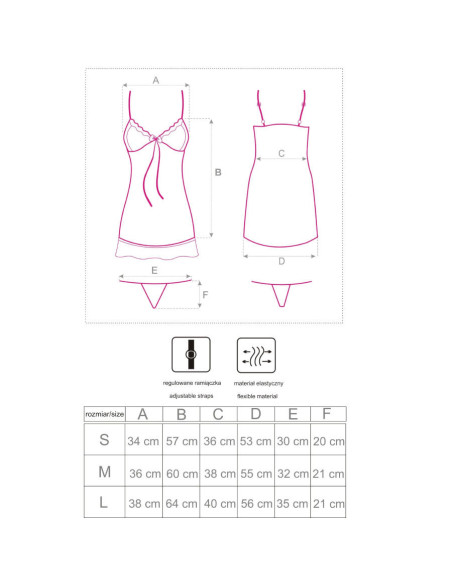 LIVCO CORSETTI FASHION – HYEONA 1710 BABYDOLL THONG ROSE S