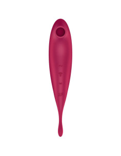 SATISFYER – „TWIRLING PRO“ oro pulsacinis stimuliatorius ir vibratoriaus programėlė, raudona 2