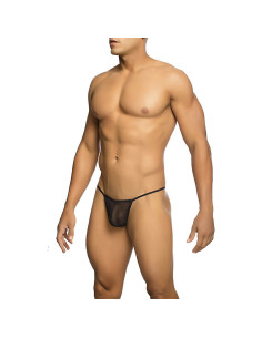 MOB - TRANSPARENT T-SHAPED THONG BLACK SIZE L-XL 2
