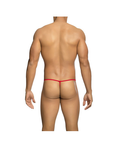 MOB - TRANSPARENT RED T-SHAPED THONG SIZE L-XL