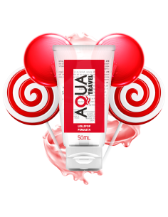 AQUA TRAVEL - LOLLIPOP FLAVOUR WATERBASED LUBRICANT - 50 ML