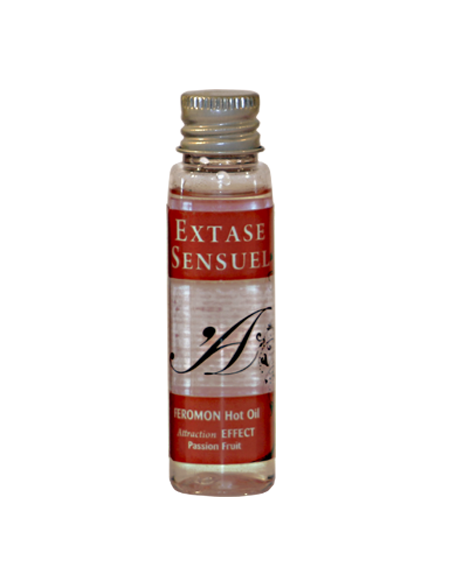 EXTASE SENSUAL - HEAT EFFECT MASSAGE OIL WITH PASSION FRUIT PHEROMONES TRAVEL 35 ML