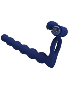 PRETTY LOVE - AJMAL VIBRATING RING WITH PLUG BLUE