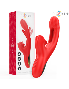 INTENSE - JESSICA MULTIFUNCTION VIBRATOR CLITORIS STIMULATION 24.8 CM RED