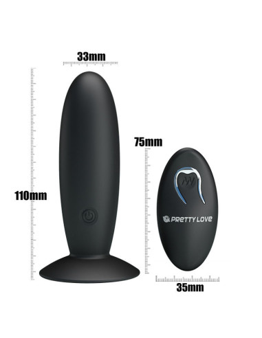PRETTY LOVE - RECHARGEABLE ANAL PLUG WITH VIBRATION AND CONTROL