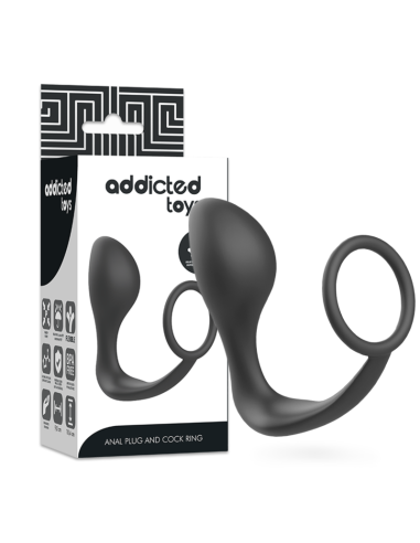 ADDICTED TOYS - ANAL PLUG WITH BLACK SILICONE RING