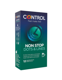 CONTROL - NONSTOP DOTS AND LINES PREZERVATYVAI, 12 VIENETŲ