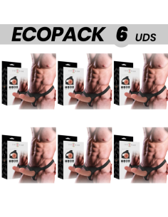 ECOPACK 6 UNITS - INTENSE HOLLOW HARNESS WITH DILDO 16 X 3 CM
