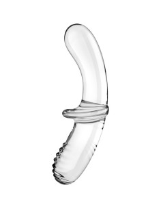 SATISFYER - DVIGUBAS KRISTALINIS DILDO, SKAIDRUS 2