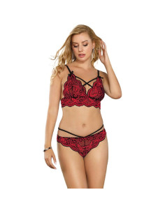 SUBBLIME - SET TWO PIECES SET LACE TOP AND PANTIES S-M