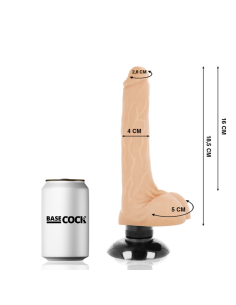 BASECOCK - REALISTIC VIBRATOR 2-1 FLESH 18.5 CM -O- 4 CM 2