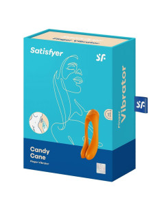 SATISFYER - CANDY CANE PIRŠTŲ VIBRATORIUS GERAS ORANŽINIS 2