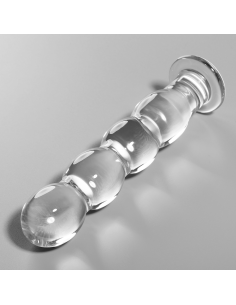 NEBULA SERIES BY IBIZA - MODEL 10 DILDO BOROSILICATE GLASS CLEAR 16.5 CM -O- 3.5 CM 2