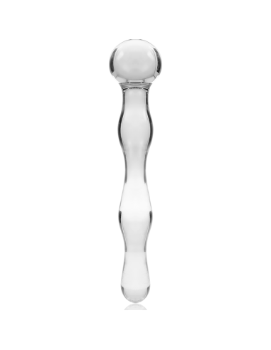 NEBULA SERIES BY IBIZA – 13 modelio dildo, borosilikatinis stiklas, skaidrus, 18 cm, storis – 3,5 cm