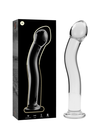 NEBULA SERIES BY IBIZA – 18 modelio dildo, borosilikatinis stiklas, skaidrus, 18,5 cm, skersmuo – 3,5 cm