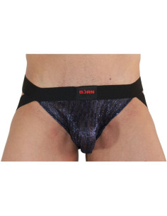 BURN - 006 JOCK SHINY BLUE - BLACK S