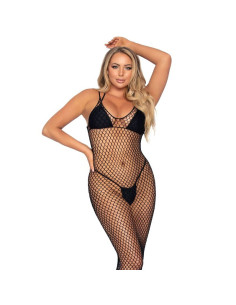 LEG AVENUE - WOVEN TWIST NET MAXI DRESS ONE SIZE