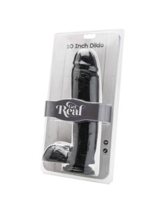 GET REAL - 25,5 CM DILDO SU KIUKULIAIS, JUODAS 2