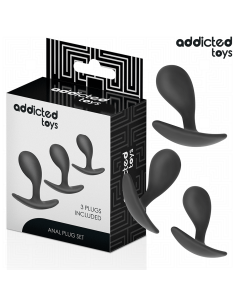 ADDICTED TOYS - 3 ANALINIŲ KAMŠČIŲ RINKINYS, SILIKONINIS, 3 MODELIO 2