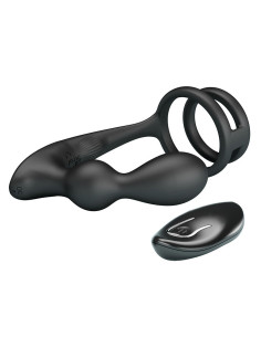 MR PLAY - VIBRATING ANAL PLUG WITH PENIS RING REMOTE CONTROL 2