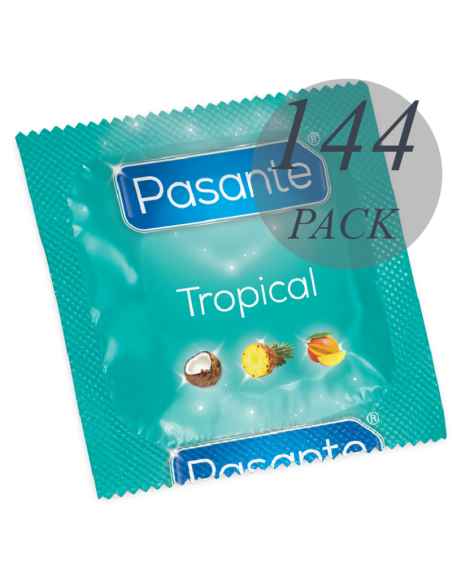 PASANTE - CONDOMS TROPICAL FLAVORS 144 UNITS