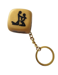 DIABLO PICANTE - GOLDEN DICE KEYCHAIN WITH POSES