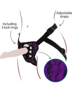 GET REAL - STRAP-ON NĖRINĖTINIAI DIRŽAI VIOLETINIAI