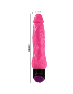 BAILE - COLORFUL SEX REALISTIC VIBRATOR PINK 24 CM 2
