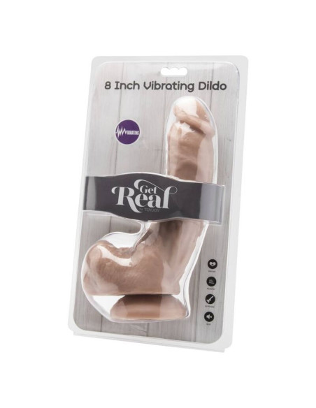GET REAL - 20,5 CM DILDO SU KAMUOLIUKAIS VIBRATORIUS ODOS FORMOS ODOS FORMOS