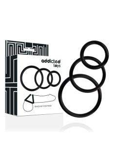 ADDICTED TOYS - RINGS SET FOR PENIS BLACK 2
