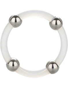CALEXOTICS - STEEL BEADED SILICONE RING L