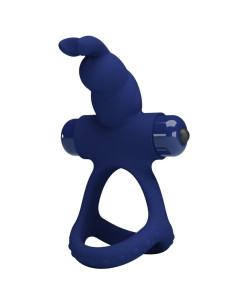 PRETTY LOVE - LUCHITO DOUBLE VIBRATING RING RABBIT BLUE