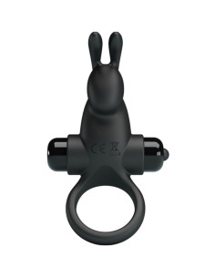 PRETTY LOVE - VIBRATING RING RABBIT CLITORIS STIMULATOR 10 VIBRATIONS BLACK 2