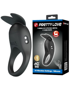 PRETTY LOVE - CARLTON PENIS RING WITH CLITORAL STIMULATOR