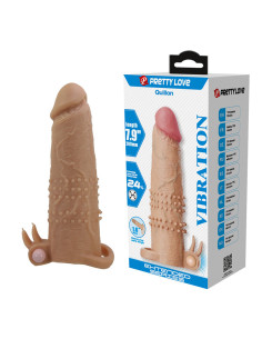 PRETTY LOVE - QUILLON PENIS SLEEVE WITH CLITORAL STIMULATOR AND VIBRATION