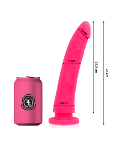 DELTA CLUB - ŽAISLAI ROŽINIS DILDO MEDICININIS SILIKONINIS 23 CM -O- 4,5 CM