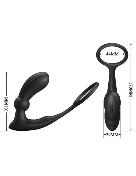 PRETTY LOVE - WARREN BLACK ANAL RING and VIBRATOR