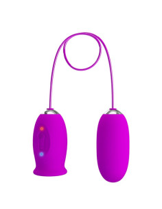 PRETTY LOVE - DAISY DUAL EGG RECHARGEABLE VIBRATOR PURPLE 2