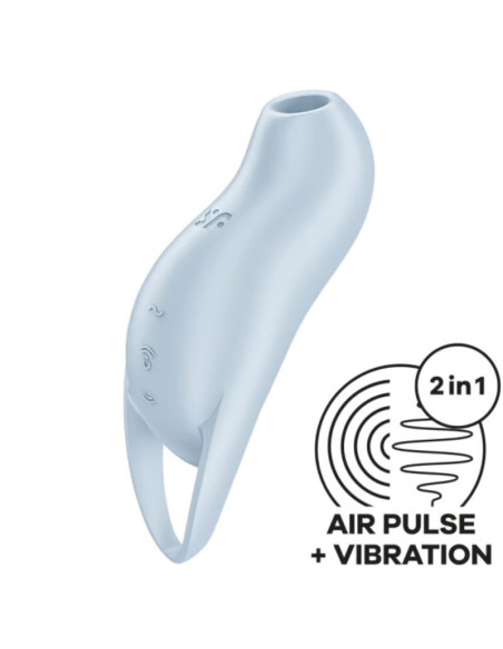 SATISFYER - POCKET PRO 1 KLITORIO STIMULIATORIUS ŠVIESIAI MĖLYNAS
